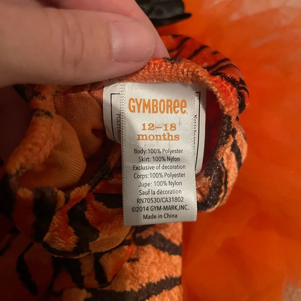Tiger leotard‎ tutu 12-18 month